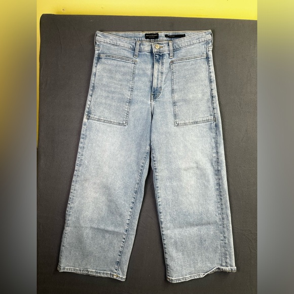 Banana Republic Denim - Banana Republic High Rise Wide Leg Crop jeans Womens 31R Y2K 90s vintage 0659